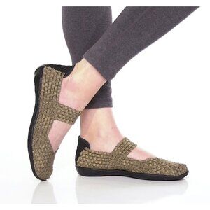Bernie Mev Cuddly Slip On Mary Jane Shoes Bronze Women's Size EU 38 US 7.5